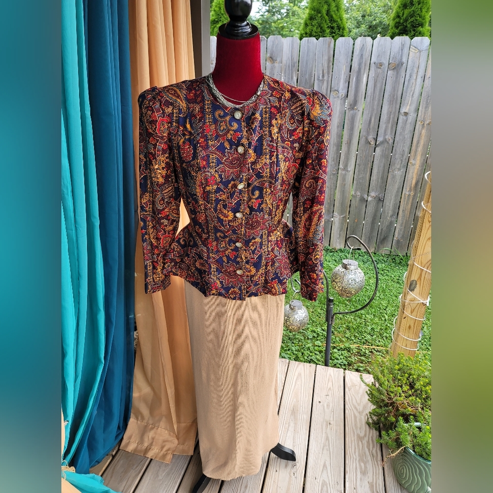Paisley Peplum Top